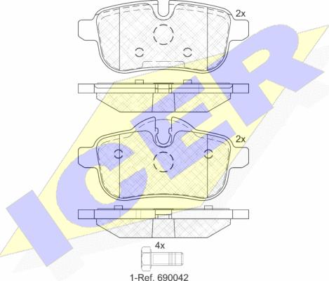 Icer 182012 - Brake Pad Set, disc brake autospares.lv