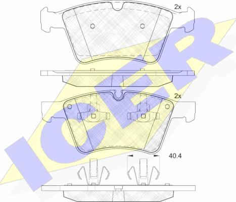 Icer 182086 - Brake Pad Set, disc brake autospares.lv