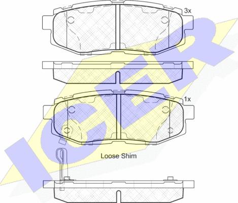 Icer 182088 - Brake Pad Set, disc brake autospares.lv