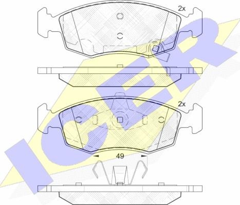 Icer 182032 - Brake Pad Set, disc brake autospares.lv