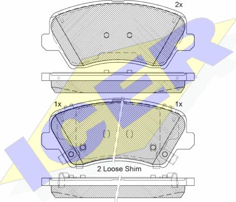 Icer 182029-207 - Brake Pad Set, disc brake autospares.lv