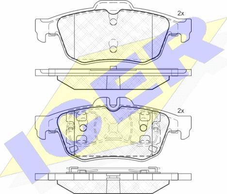 Icer 182025 - Brake Pad Set, disc brake autospares.lv