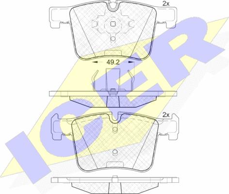 Icer 182020 - Brake Pad Set, disc brake autospares.lv