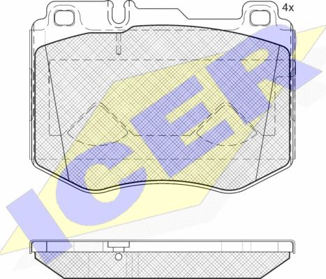 Icer 182195-200 - Brake Pad Set, disc brake autospares.lv