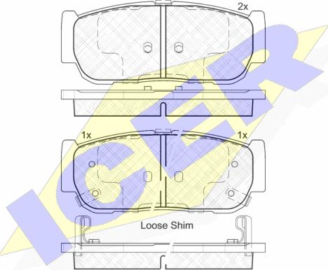 Icer 182151 - Brake Pad Set, disc brake autospares.lv