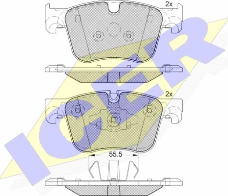 Icer 182166-203 - Brake Pad Set, disc brake autospares.lv