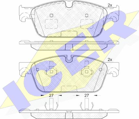 Icer 182104 - Brake Pad Set, disc brake autospares.lv