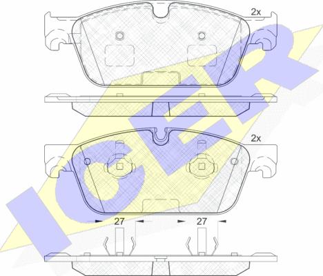 Icer 182105 - Brake Pad Set, disc brake autospares.lv