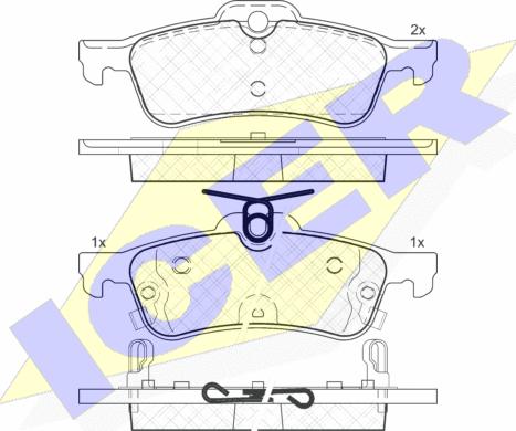 Icer 182101 - Brake Pad Set, disc brake autospares.lv