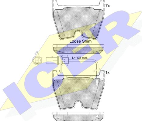 Icer 182113-208 - Brake Pad Set, disc brake autospares.lv