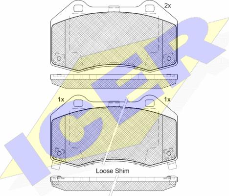 Icer 182132-200 - Brake Pad Set, disc brake autospares.lv