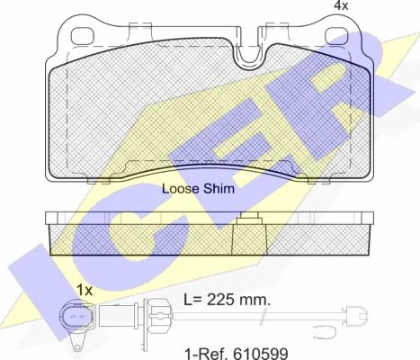 Icer 182121-203 - Brake Pad Set, disc brake autospares.lv