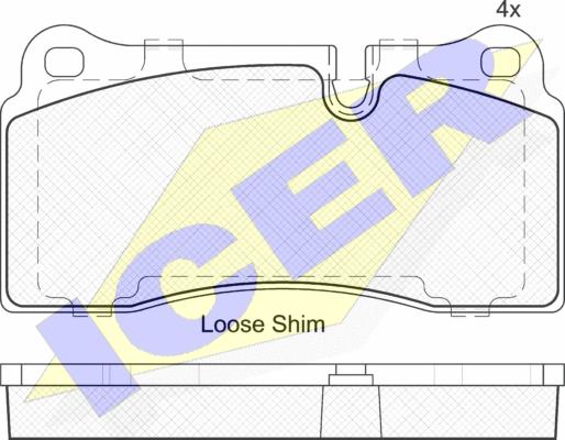 Icer 182121 - Brake Pad Set, disc brake autospares.lv