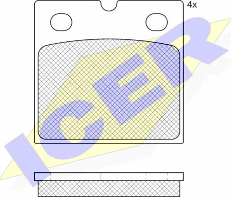 Icer 182361 - Brake Pad Set, disc parking brake autospares.lv