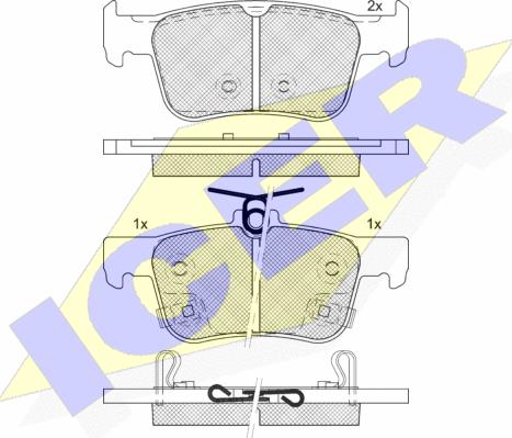 Icer 182339 - Brake Pad Set, disc brake autospares.lv