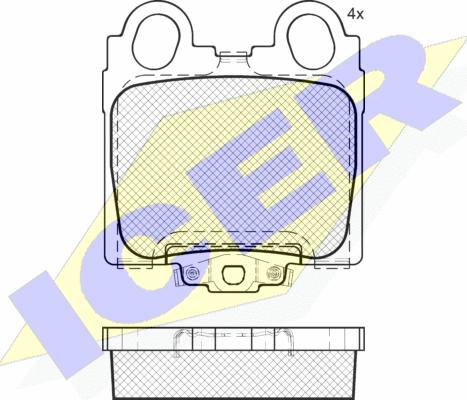 Icer 182208 - Brake Pad Set, disc brake autospares.lv