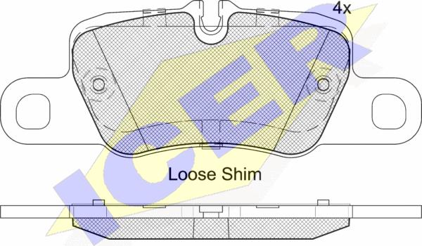 Icer 182207 - Brake Pad Set, disc brake autospares.lv