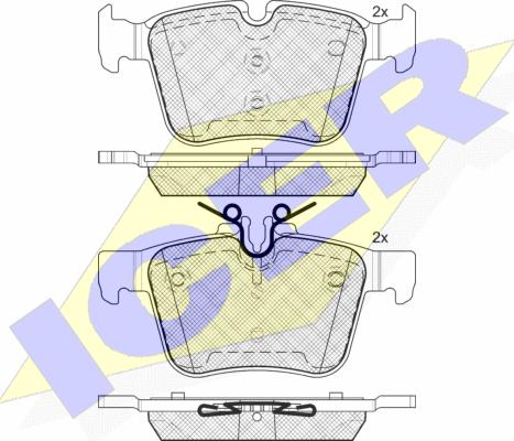 Icer 182214 - Brake Pad Set, disc brake autospares.lv