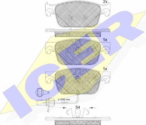 Icer 182270 - Brake Pad Set, disc brake autospares.lv