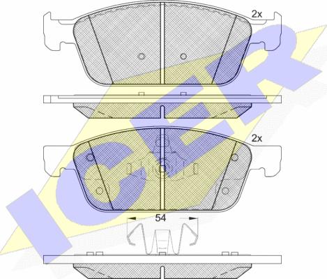 Icer 182273 - Brake Pad Set, disc brake autospares.lv