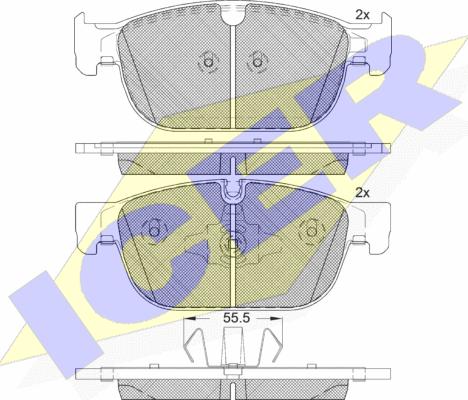 Icer 182272 - Brake Pad Set, disc brake autospares.lv