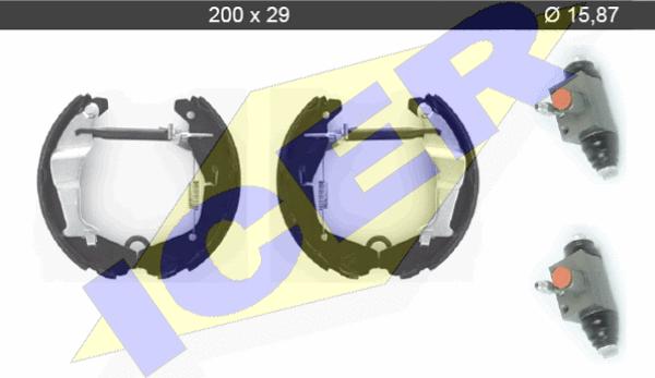 Icer 79KT0095 C - Brake Shoe Set autospares.lv