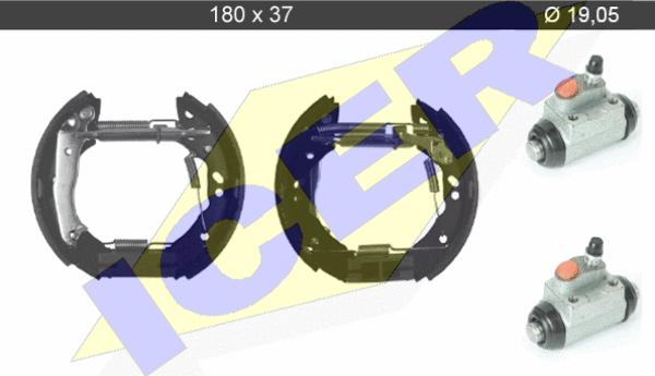 Icer 79KT0098 C - Brake Shoe Set autospares.lv