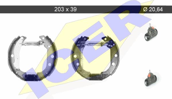 Icer 79KT0049 C - Brake Shoe Set autospares.lv