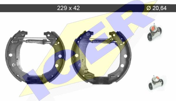 Icer 79KT0045 C - Brake Shoe Set autospares.lv