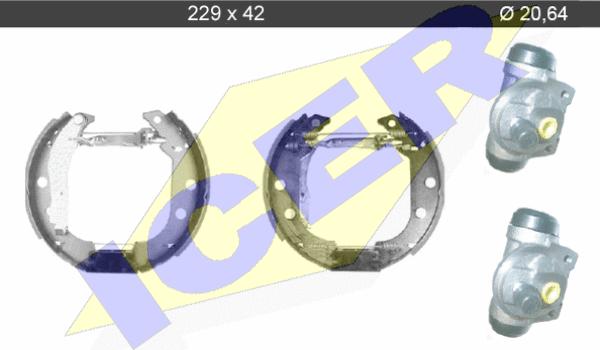 Icer 79KT0046 C - Brake Shoe Set autospares.lv