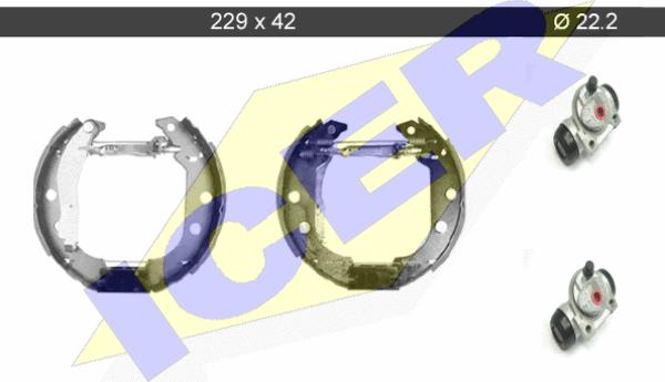 Icer 79KT0048 C - Brake Shoe Set autospares.lv