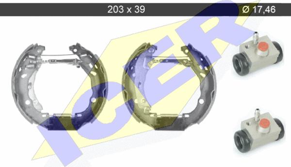 Icer 79KT0054 C - Brake Shoe Set autospares.lv