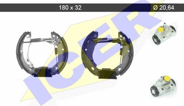 Icer 79KT0055 C - Brake Shoe Set autospares.lv