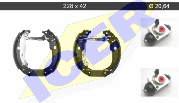 Icer 79KT0069 C - Brake Shoe Set autospares.lv