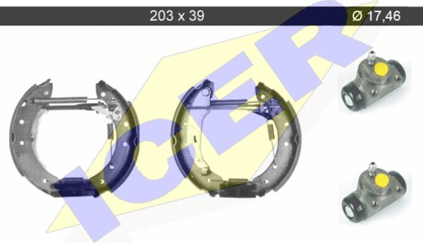 Icer 79KT0068 C - Brake Shoe Set autospares.lv