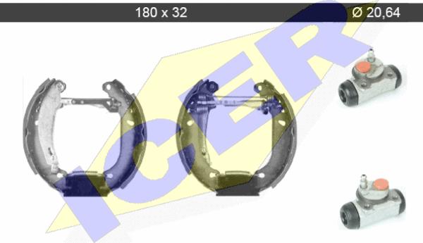 Icer 79KT0062 C - Brake Shoe Set autospares.lv