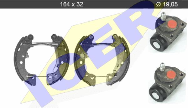 Icer 79KT0005 C - Brake Shoe Set autospares.lv