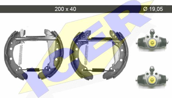 Icer 79KT0003 C - Brake Shoe Set autospares.lv