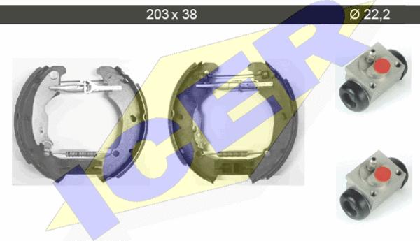 Icer 79KT0015 C - Brake Shoe Set autospares.lv