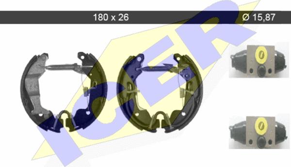 Icer 79KT0035 C - Brake Shoe Set autospares.lv