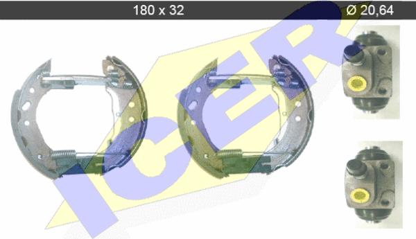 Icer 79KT0031 C - Brake Shoe Set autospares.lv