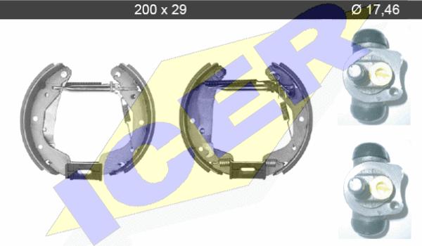 Icer 79KT0038 C - Brake Shoe Set autospares.lv