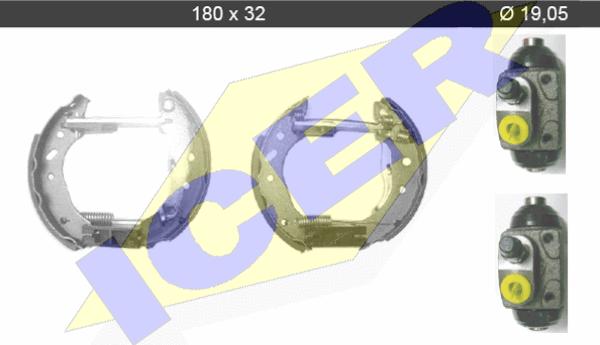 Icer 79KT0025 C - Brake Shoe Set autospares.lv