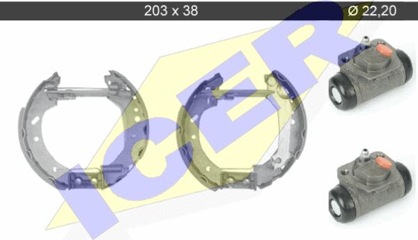 Icer 79KT0021 C - Brake Shoe Set autospares.lv