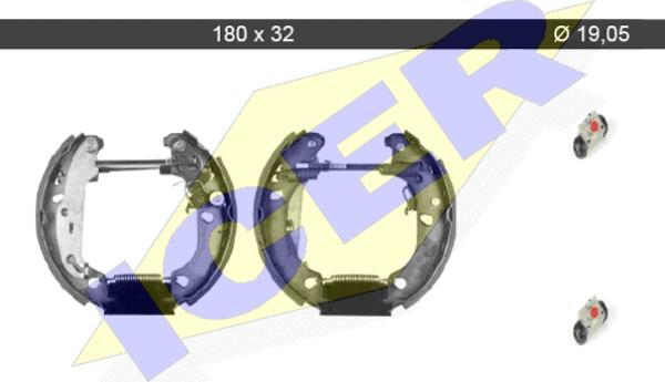 Icer 79KT0028 C - Brake Shoe Set autospares.lv