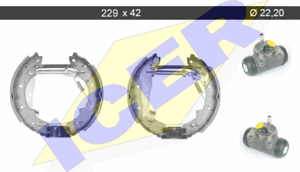 Icer 79KT0074 C - Brake Shoe Set autospares.lv