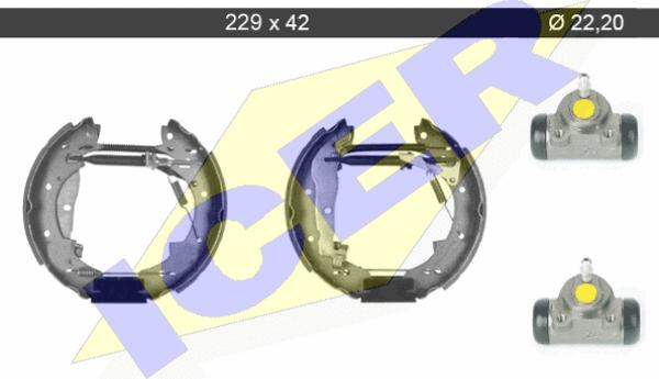 Icer 79KT0075 C - Brake Shoe Set autospares.lv