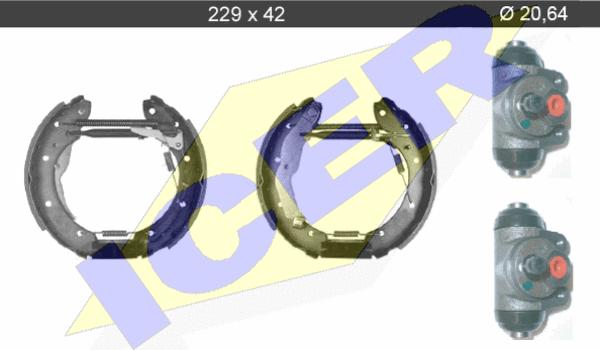 Icer 79KT0070 C - Brake Shoe Set autospares.lv