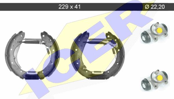 Icer 79KT0072 C - Brake Shoe Set autospares.lv