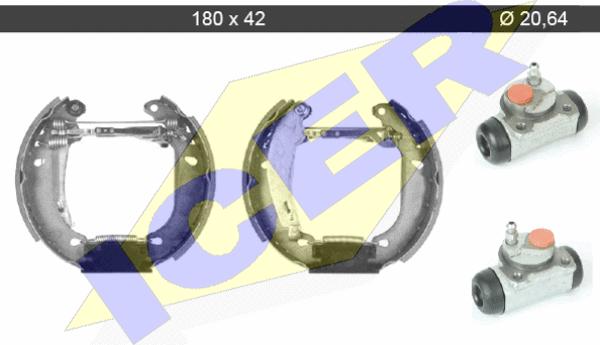 Icer 79KT0103 C - Brake Shoe Set autospares.lv